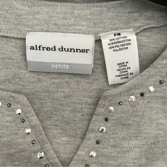 Alfred Dunner Butterfly Rhinestone Blouse - Picture 12 of 12